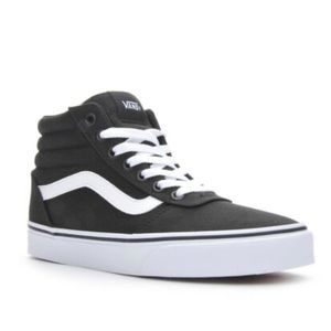 Black and white high top vans, size 9
